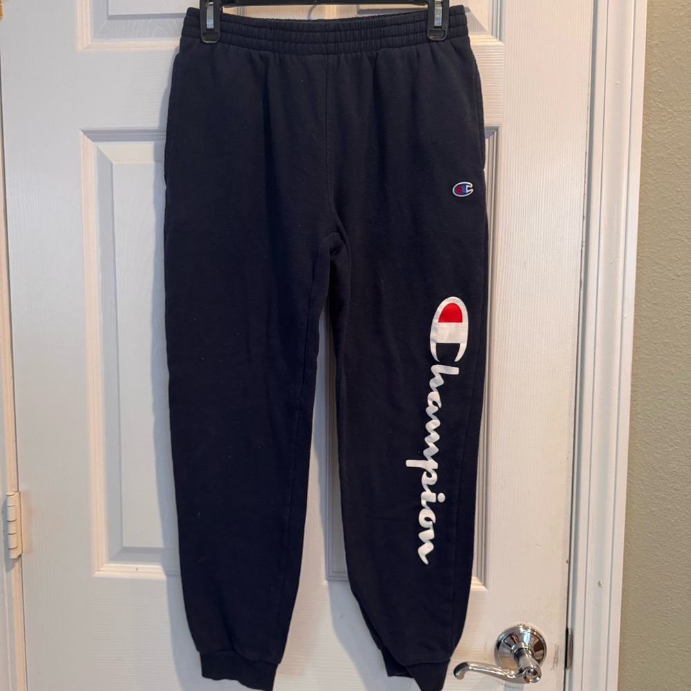 Champion Kids' Dark Blue Sweatpants with Logo Size Large